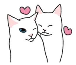 Daily life of lovely white cat sticker #6947127