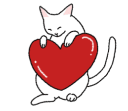 Daily life of lovely white cat sticker #6947128