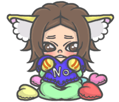 Cat person story.Love sticker #6948337