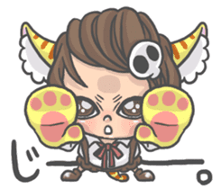 Cat person story.Love sticker #6948338