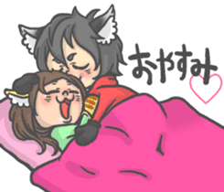 Cat person story.Love sticker #6948347