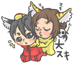 Cat person story.Love sticker #6948357