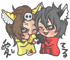 Cat person story.Love sticker #6948358