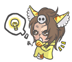 Cat person story.Love sticker #6948364