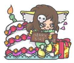 Cat person story.Love sticker #6948374