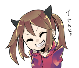 The girl is busy!! sticker #6949078