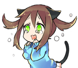 The girl is busy!! sticker #6949084