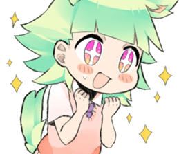 The girl is busy!! sticker #6949086