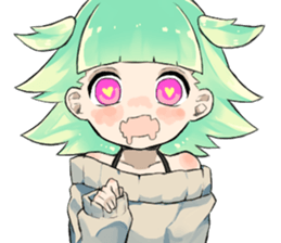 The girl is busy!! sticker #6949089