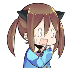 The girl is busy!! sticker #6949092