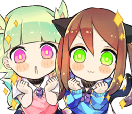 The girl is busy!! sticker #6949095