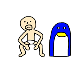 man of penguin sticker #6949168