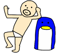 man of penguin sticker #6949170