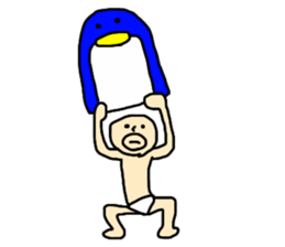 man of penguin sticker #6949171