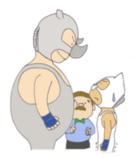 wrestler shiro nekomask sticker #6949178