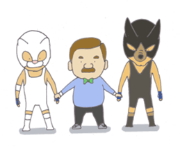 wrestler shiro nekomask sticker #6949202