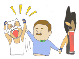 wrestler shiro nekomask sticker #6949204