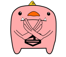 a pink demon sticker #6949903