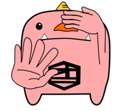 a pink demon sticker #6949905