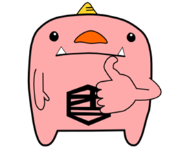 a pink demon sticker #6949906