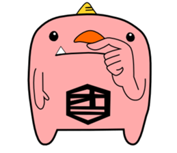 a pink demon sticker #6949908