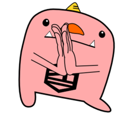 a pink demon sticker #6949912