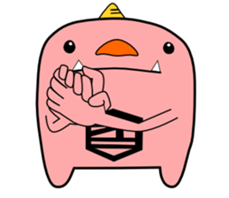 a pink demon sticker #6949914