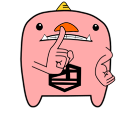 a pink demon sticker #6949920