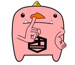 a pink demon sticker #6949921