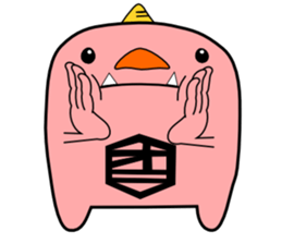 a pink demon sticker #6949927