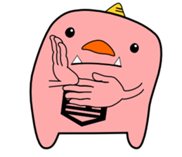 a pink demon sticker #6949928