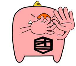 a pink demon sticker #6949929