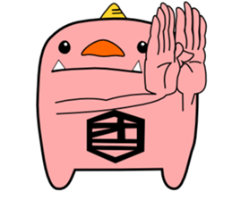 a pink demon sticker #6949930