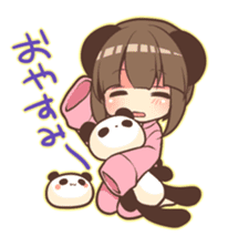 Fluffy!panda Girl sticker #6952547