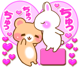 Rabbit and bear Love sticker4 sticker #6952656