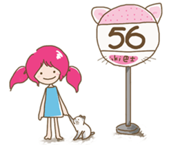 girl iki & totocat sticker #6953924