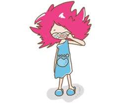 girl iki & totocat sticker #6953931