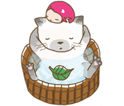 girl iki & totocat sticker #6953932