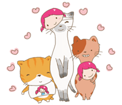 girl iki & totocat sticker #6953944