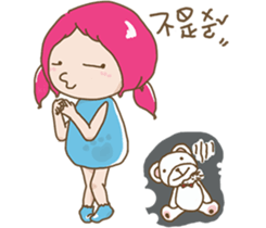 girl iki & totocat sticker #6953949