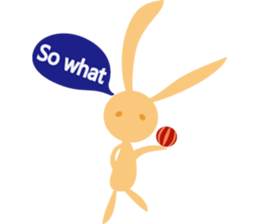 Orange rabbit so proud sticker #6954080