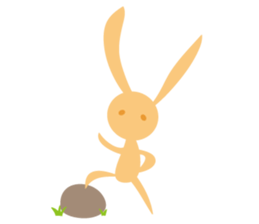 Orange rabbit so proud sticker #6954081