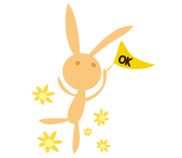 Orange rabbit so proud sticker #6954082