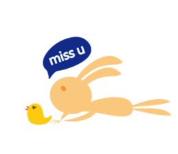 Orange rabbit so proud sticker #6954084