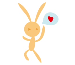 Orange rabbit so proud sticker #6954085