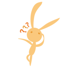 Orange rabbit so proud sticker #6954086