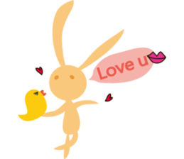 Orange rabbit so proud sticker #6954088