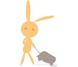 Orange rabbit so proud sticker #6954089