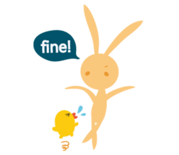 Orange rabbit so proud sticker #6954090