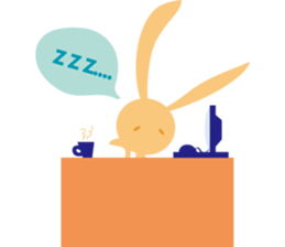 Orange rabbit so proud sticker #6954091